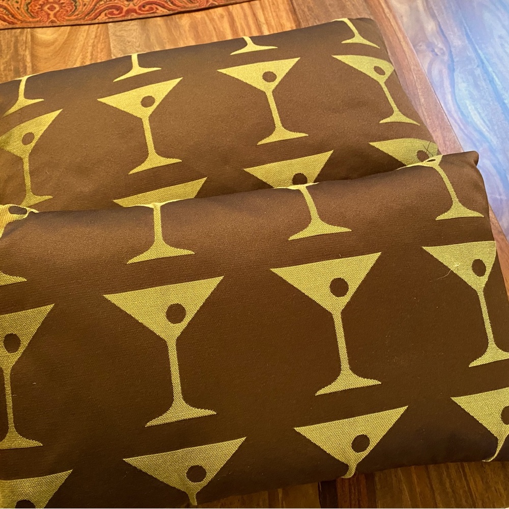 Silk Martini Pillows (set of 2)
